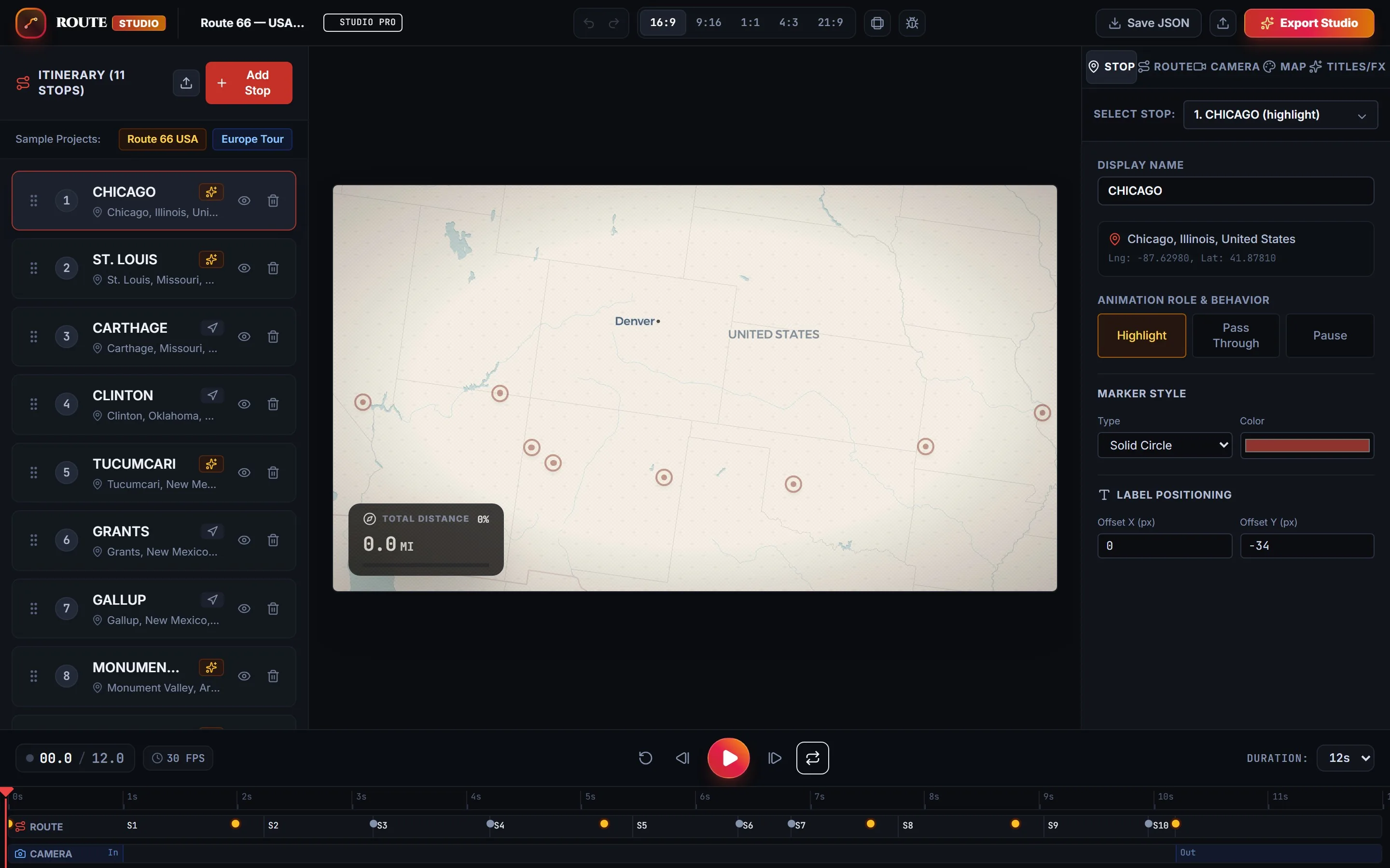 MapAnim — Route Motion Studio